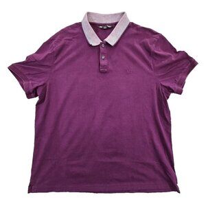 Michael Kors Men’s Plum Purple Polo Shirt Short Sleeve Size Large Y2K Old Money